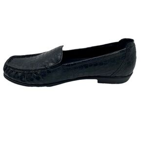 SAS Tripad Comfort Loafers Flats Black Croc Embossed Slip On Shoes‎ Womens Sz 8